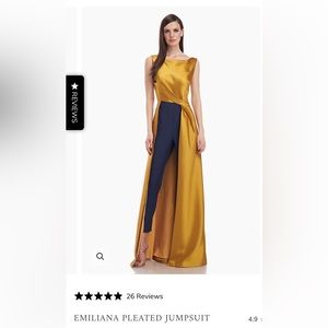 Kay Unger Emiliana Pleated Jumpsuit